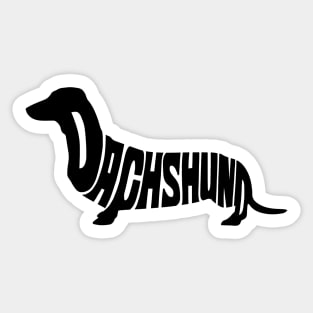 Dachshund black Sticker